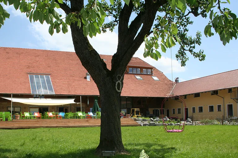 Pohled: Ubytování u Ravensburger Spieleland na Gut Hügle