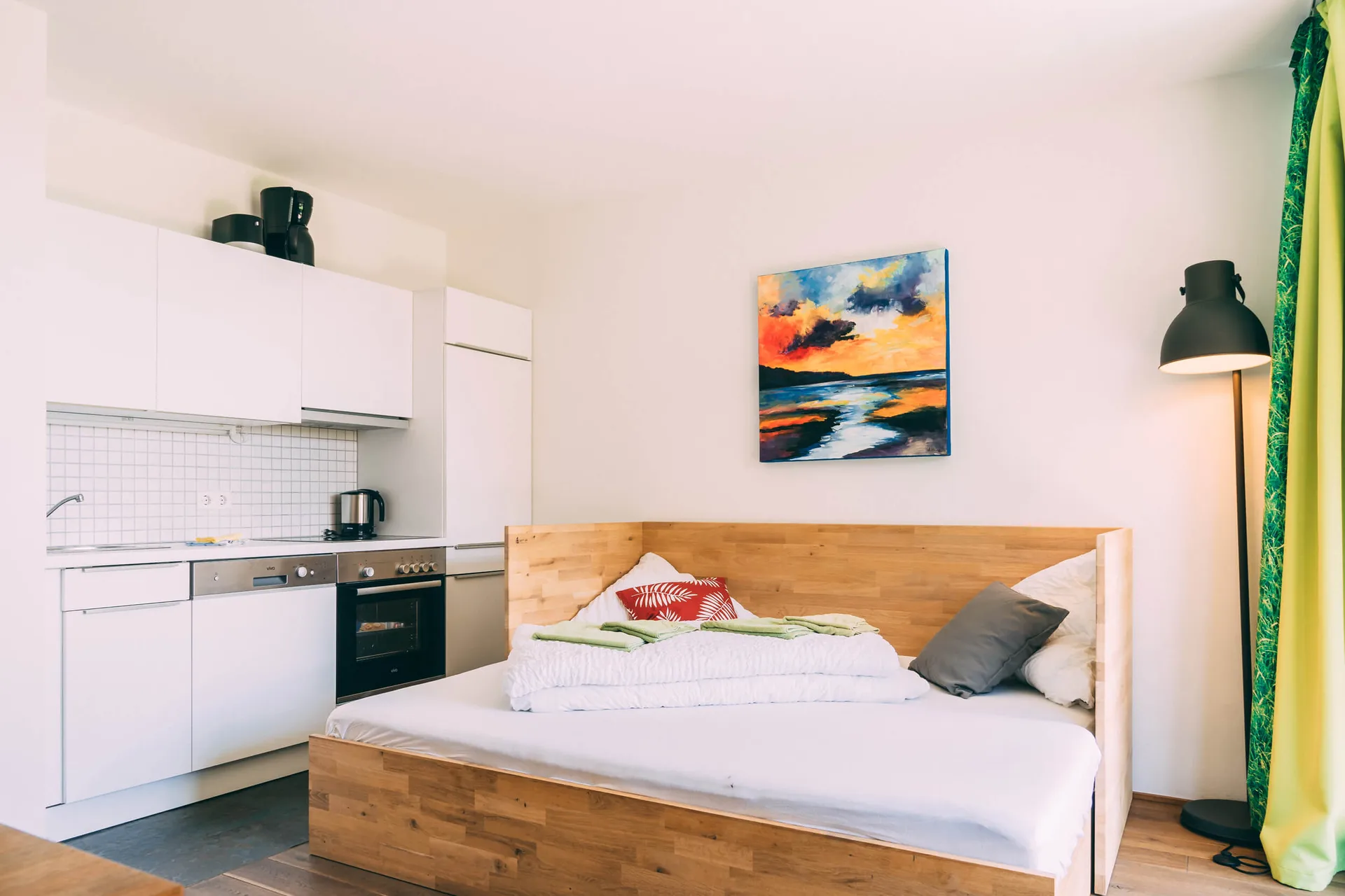 Pohled: Rekreační apartmán u Bodamského jezera: Familien Suite Terrasse | Gut Hügle